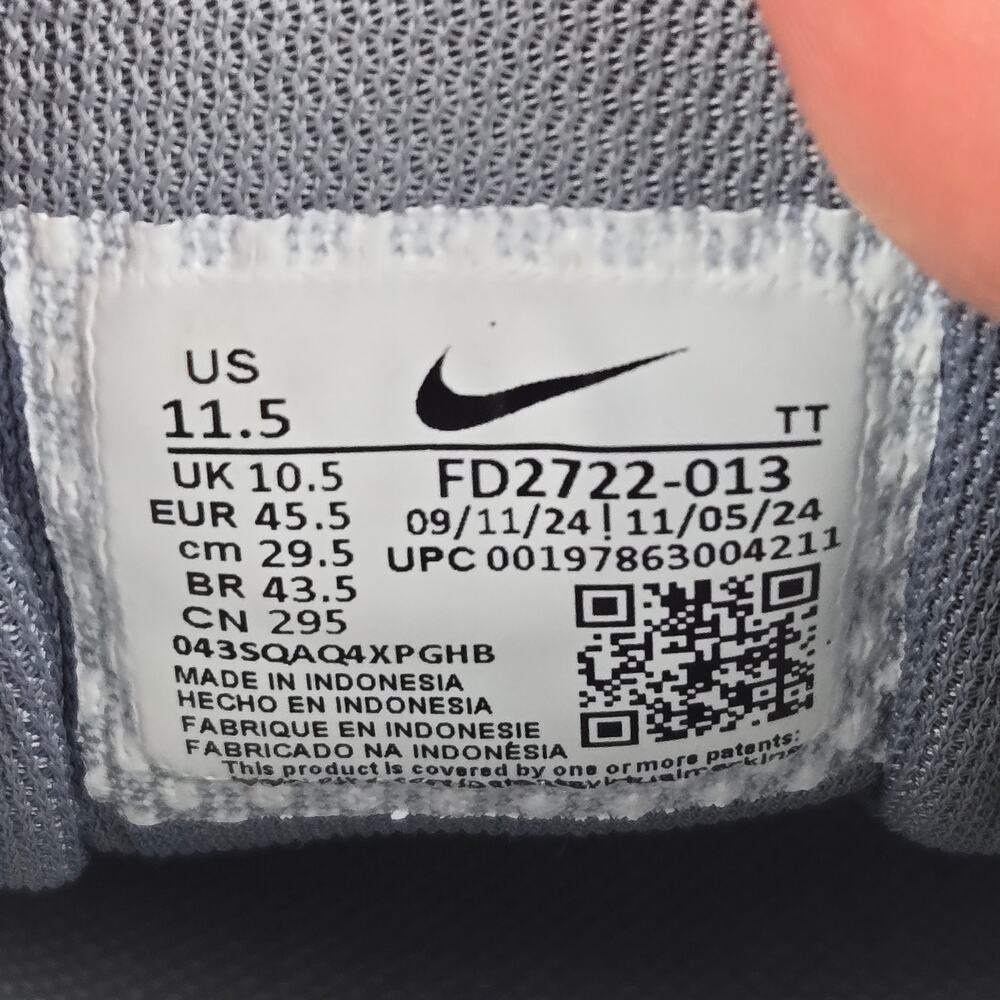Nike Mens 11.5 Pegasus 41 Cool Grey Bright Crimson Road Running Shoe FD2722-013 - Picture 13 of 13